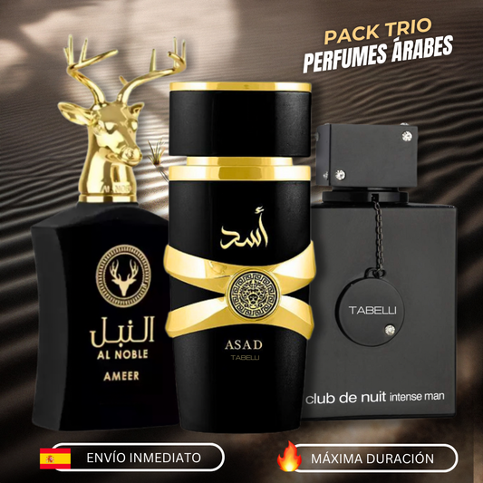 Especial Pack Trio Perfumes Árabes | Al Noble, ASAD, Club de Nuit