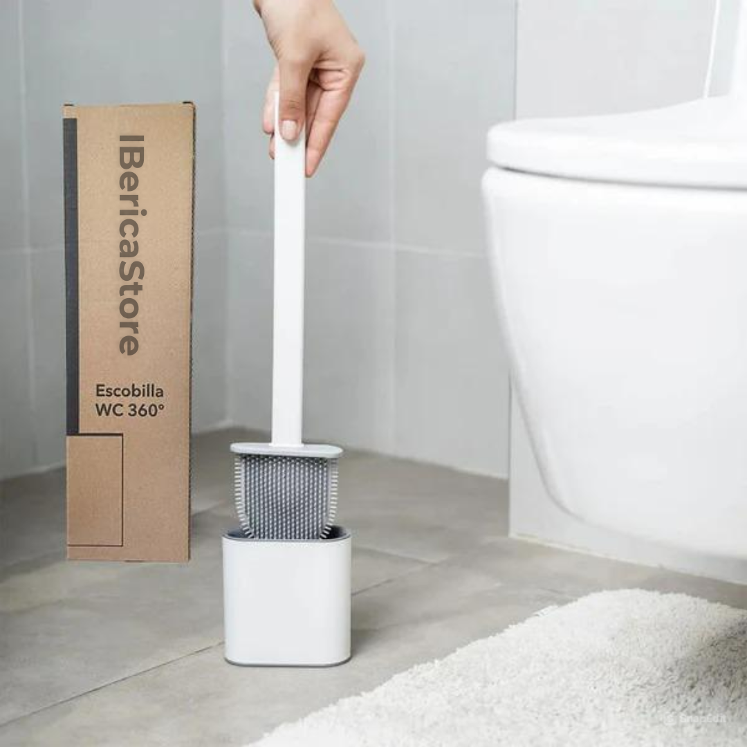 Escobilla de Silicona WC 360º + Adhesivos de Pared GRATIS🎁