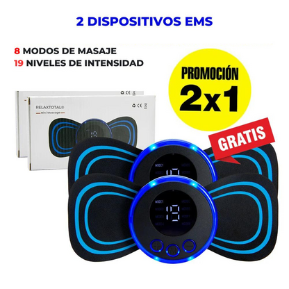 Estimulador Muscular ElectroFit™ de Electroestimulación + 3 Recambios GRATIS